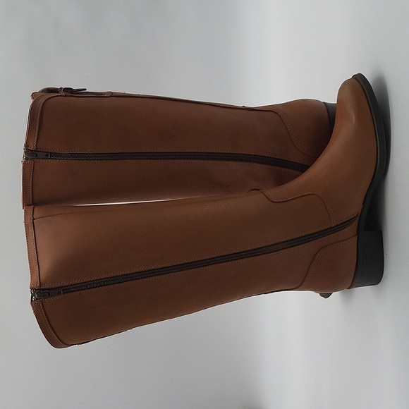 1095- Helena Rouge Boots Genuine Leather Made In Spain Tan Color Size 5.5 NWT - Picture 6 of 7